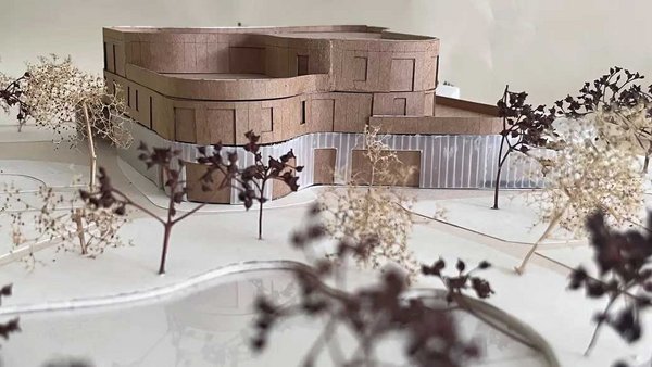 Nahaufnahme eines architektonischen Modells