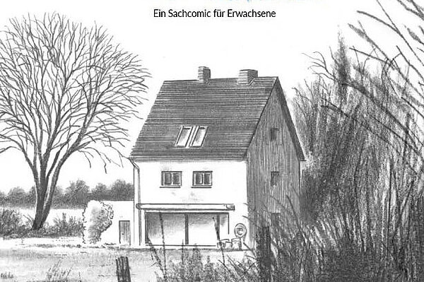 Cover auf dem Buchcover ist ein Haus in schwarz-weiß-Zeichnung zu sehen