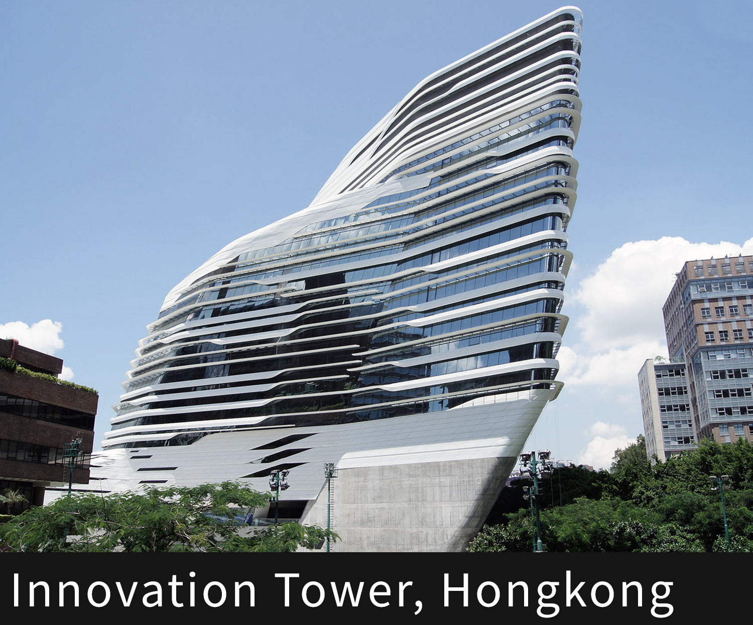 Blick auf den Innovation Tower in Hongkong.
